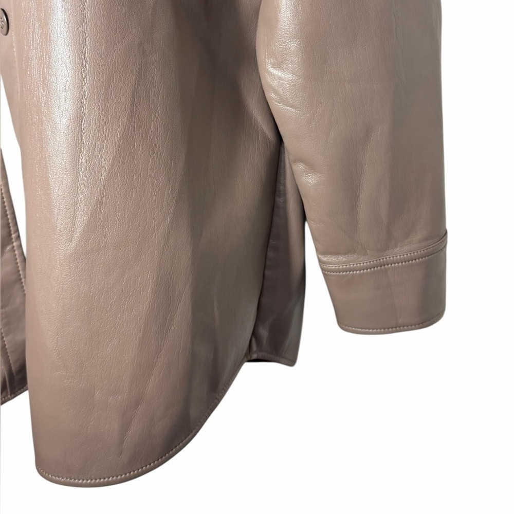 Aritzia Babaton Medium Faux Leather Pelli Shirt Jacket new without tags - Picture 8 of 16